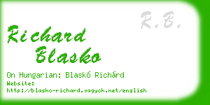 richard blasko business card