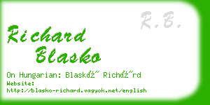richard blasko business card